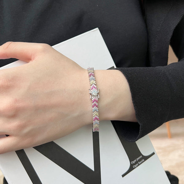 [CloverJewelrys]Ornate Sparkling Round Cut Party Bracelet