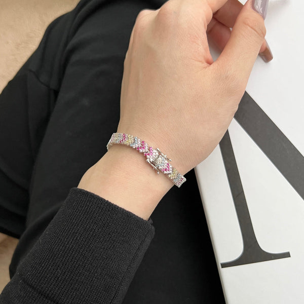 [CloverJewelrys]Ornate Sparkling Round Cut Party Bracelet