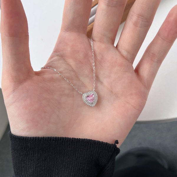 [Clover Jewelrys]Exquisito collar con forma de corazón