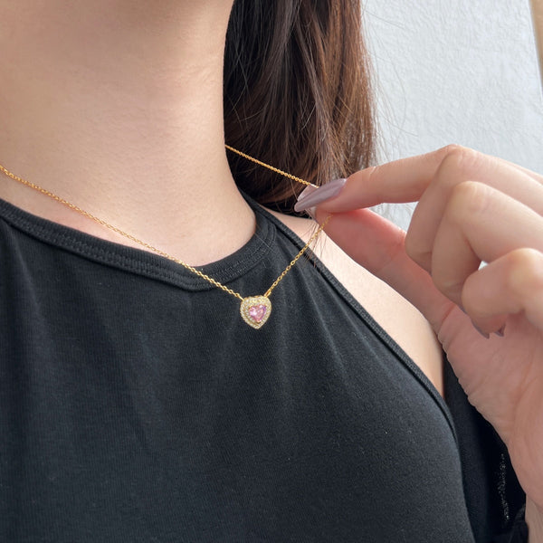 [Clover Jewelrys]Exquisito collar con forma de corazón