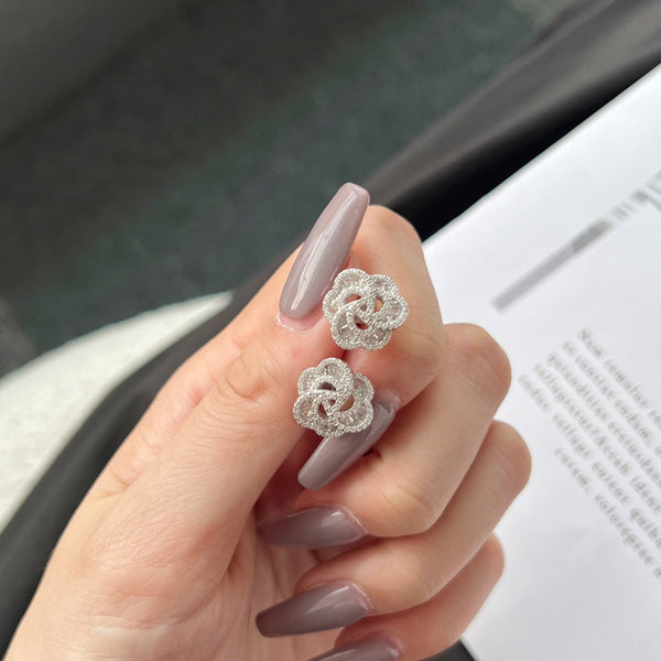 [Clover Jewelrys]Exquisitos Pendientes Diarios con Forma de Flor