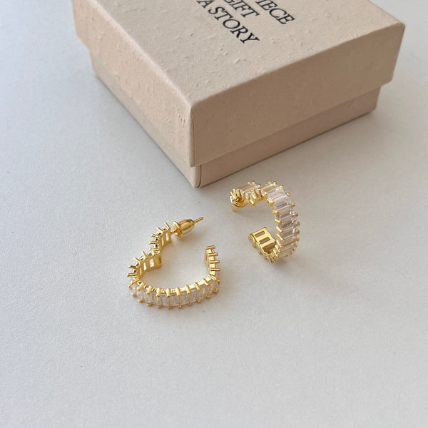[Clover Jewelrys]Pendientes Corazón Radiante Calado