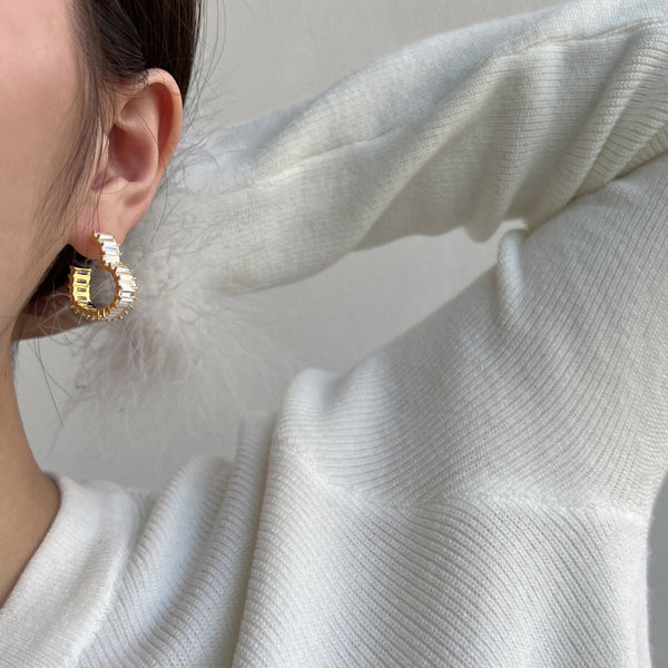 [Clover Jewelrys]Pendientes Corazón Radiante Calado