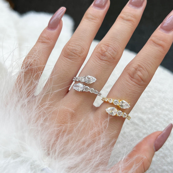 [Clover Jewelrys]Anillo Diario Delicado en Forma de Serpiente Vibrante