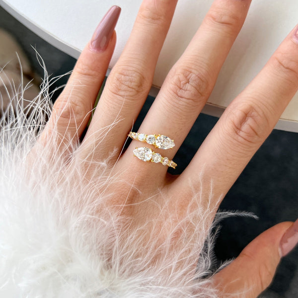 [Clover Jewelrys]Anillo Diario Delicado en Forma de Serpiente Vibrante
