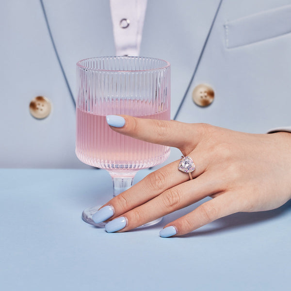 [Clover Jewelrys]Delicado Anillo de Boda en Forma de Corazón Ebulliente