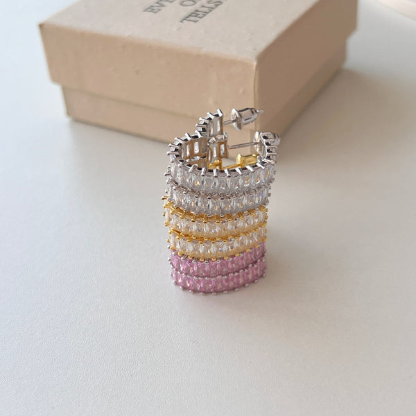 [Clover Jewelrys]Pendientes Corazón Radiante Calado