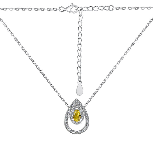 [Clover Jewelrys]Collar con circonita talla pera brillante