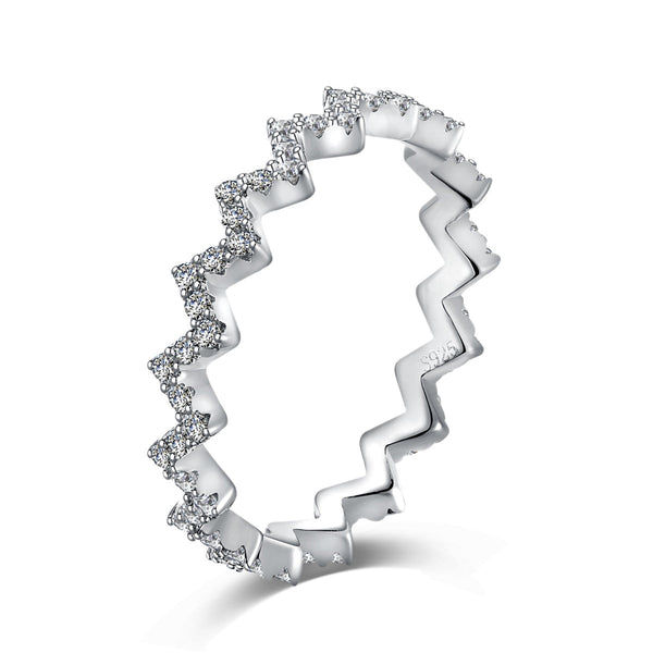 [Clover Jewelrys]Anillo Diario Delicado en Forma de Ola Encantadora