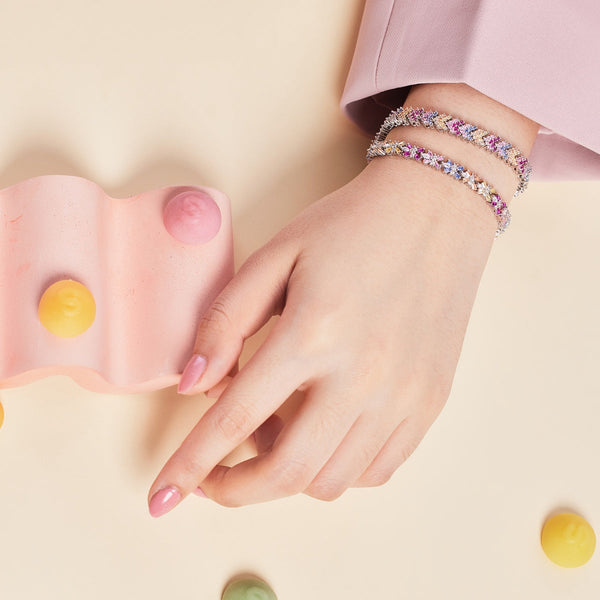 [CloverJewelrys]Ornate Sparkling Round Cut Party Bracelet