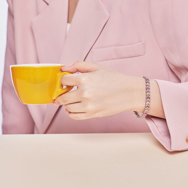 [CloverJewelrys]Ornate Sparkling Round Cut Party Bracelet