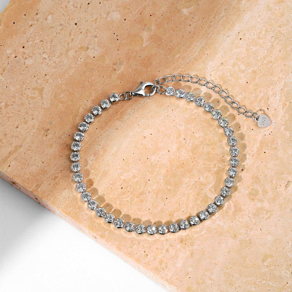 [Clover Jewelrys]Pulsera diaria deslumbrante y brillante de corte redondo