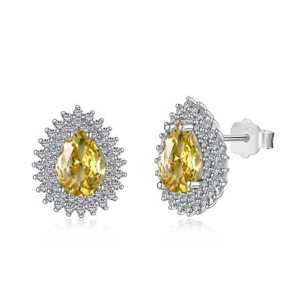 [Clover Jewelrys]Pendientes diarios delicados y hermosos con corte de pera
