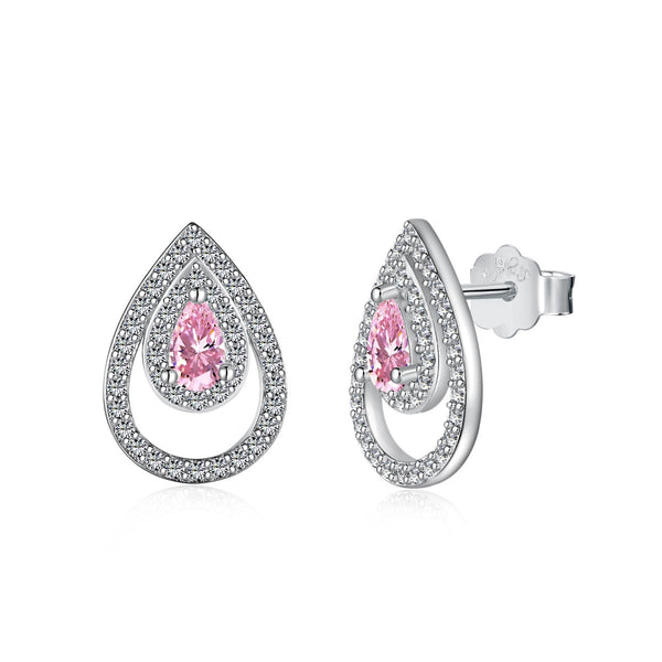 [Clover Jewelrys]Pendientes diarios delicados con forma de gota de agua brillante
