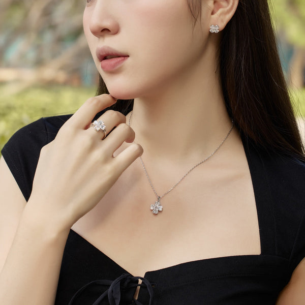 [Clover Jewelrys]Pendientes de bola trébol de cuatro hojas