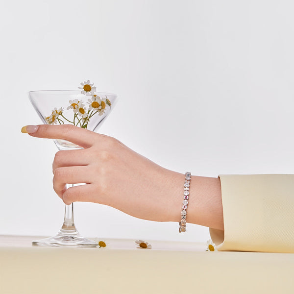 [Clover Jewelrys]Pulsera diaria radiante deslumbrante de corte múltiple