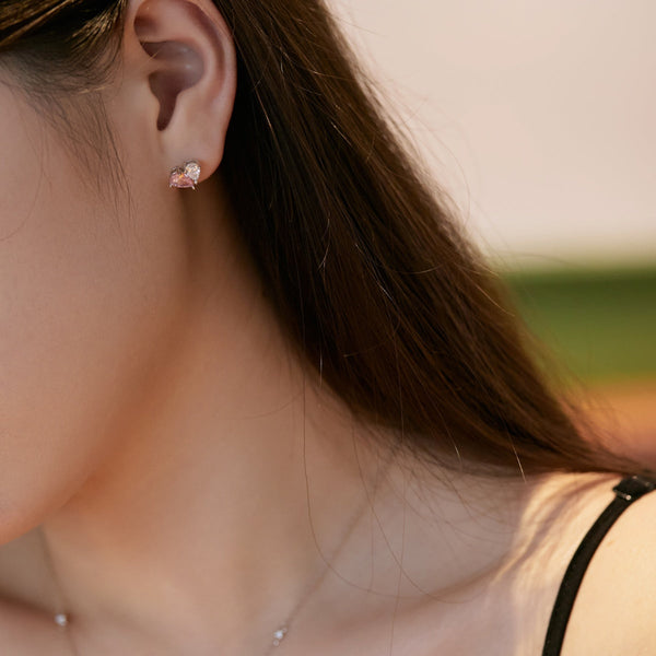 [Clover Jewelrys]Pendientes de amante con corte de corazón elegantes y deslumbrantes