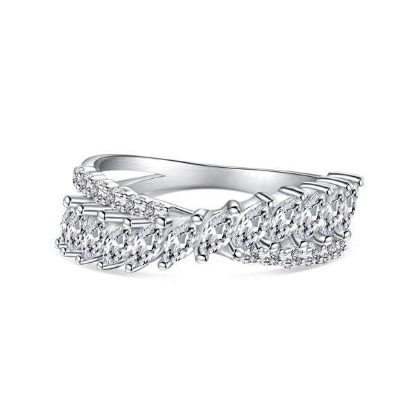 [Clover Jewelrys]Anillo diario único de corte marquesa colorido