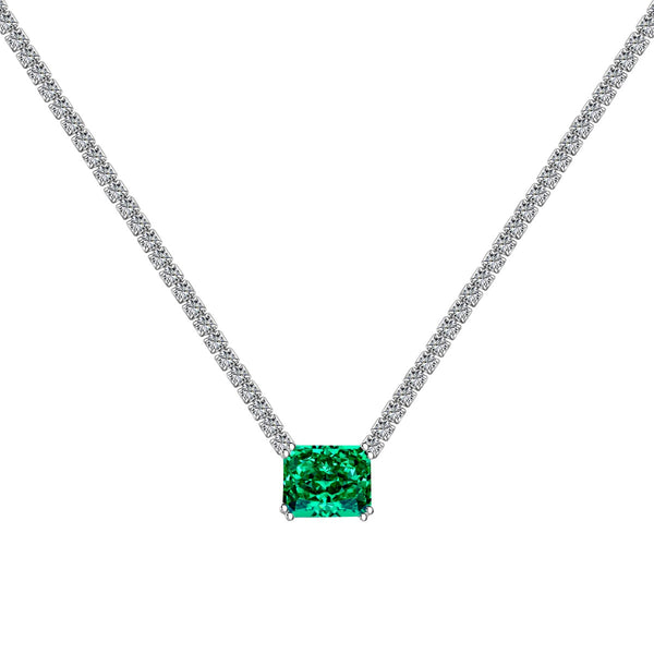[Clover Jewelrys]4.0 Carat Elegant Radiant Cut Necklace