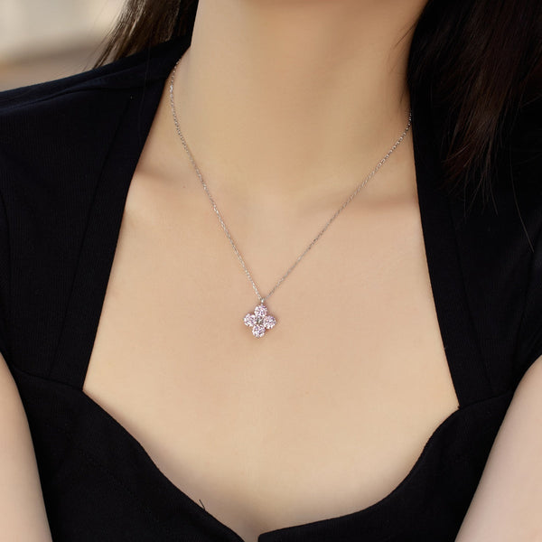 [Clover Jewelrys]Collar de Trébol de Cuatro Hojas y Estrella de Ocho Puntas