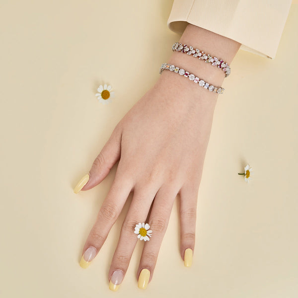[Clover Jewelrys]Pulsera Delicada y Exquisita con Forma de Flor para Uso Diario