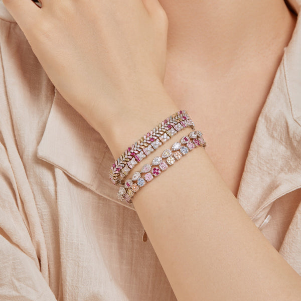 [Clover Jewelrys]Pulsera diaria única con forma de flor colorida