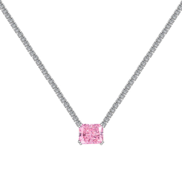 [Clover Jewelrys]4.0 Carat Elegant Radiant Cut Necklace
