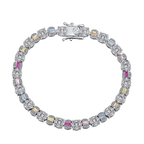 [Clover Jewelrys]Pulsera diaria radiante deslumbrante de corte múltiple