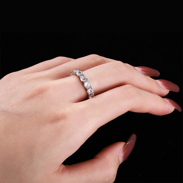 [Clover Jewelrys]Anillo Eternity con circonitas redondas