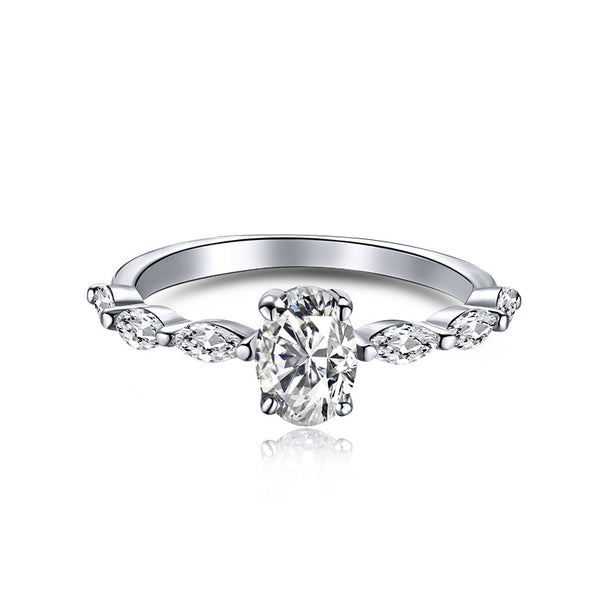 [Clover Joyas] Anillo diario de corte cojín alargado, lujoso y vibrante, de 0.75 quilates