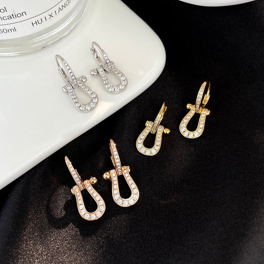 [Kincade Jewelrys]FORCE 10 FULL DIAMOND DROP EARRINGS MEDIUM MODEL
