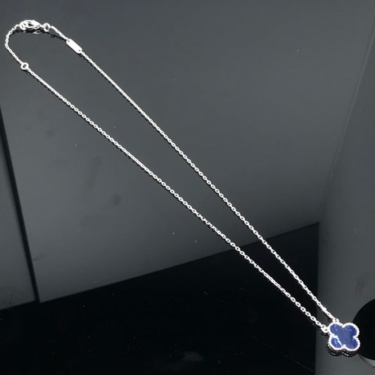 [Kincade Jewelrys]CLOVER PIETERSITE SILVER LONG NECKLACE