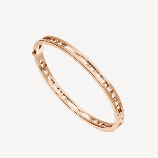 [Kincade Jewelrys]ZERO 1 SPIRAL LOGO PINK GOLD BRACELET