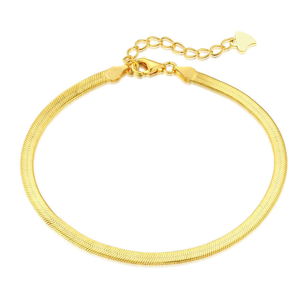 [Clover Jewelrys]Collar de hoja de cadena de hueso de serpiente plana