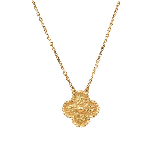 [Kincade Jewelrys]CLOVER 15MM  BRONZING NECKLACE