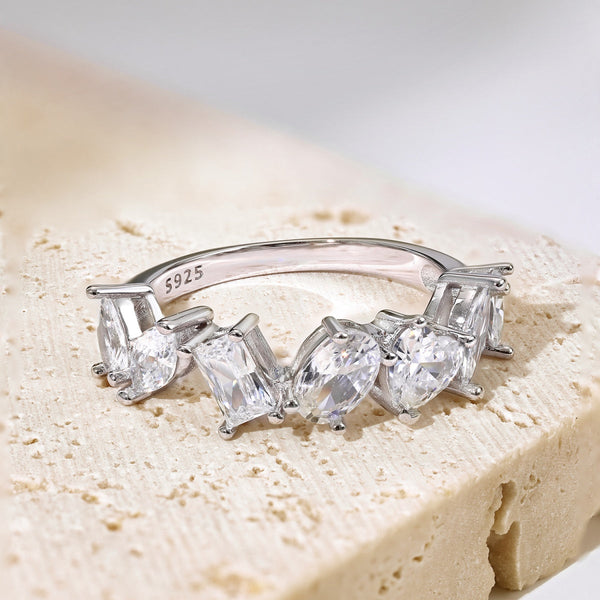 [Clover Jewelrys]Anillo delicado de corte múltiple