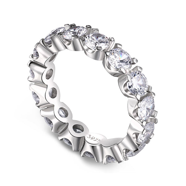 [Clover Jewelrys]Anillo Eternity con circonitas redondas
