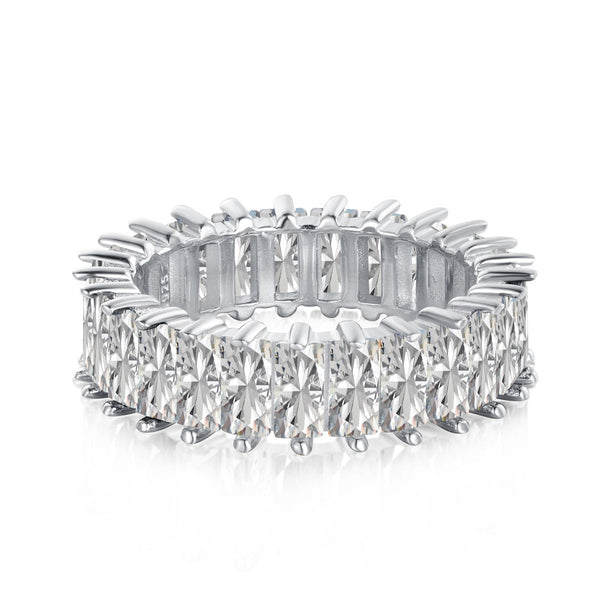 [Clover Jewelrys]Anillo único con corte radiante colorido