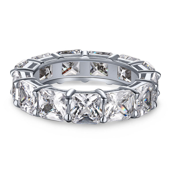 [Clover Joyas] Anillo tenis elegante de corte princesa