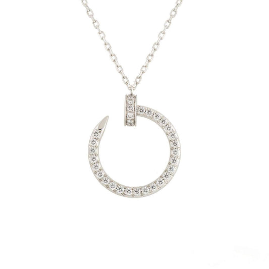 [Kincade Jewelrys]JUSTE NECKLACE SILVER DIAMONDS