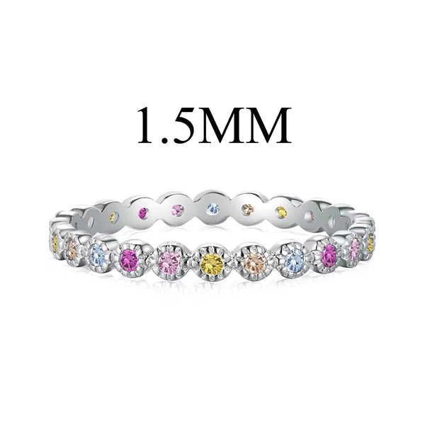 [Clover Jewelrys] Anillo diario radiante de corte redondo brillante