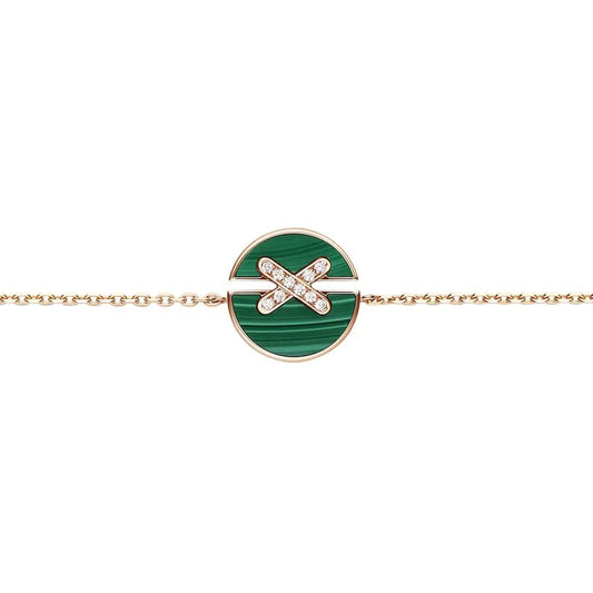 [Kincade Jewelrys]JEUX DE BRACELET MALACHITE PINK GOLD DIAMONDS