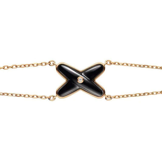 [Kincade Jewelrys]JEUX BRACELET ONYX PINK GOLD 1 DIAMOND