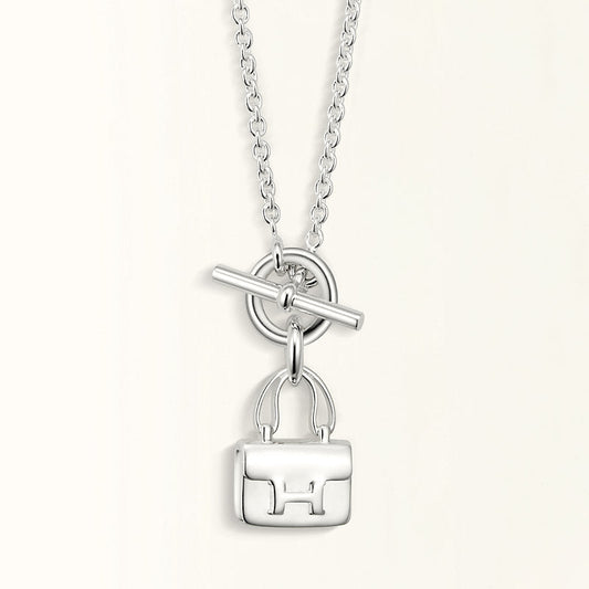 [Kincade Jewelrys]POP H PEDANT SILVER NECKLACE