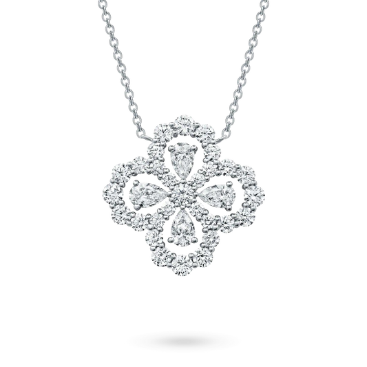 [Kincade Jewelrys]LOOP NECKLACE FULL MOTIF DIAMOND 16MM MULTIPLE COLORS