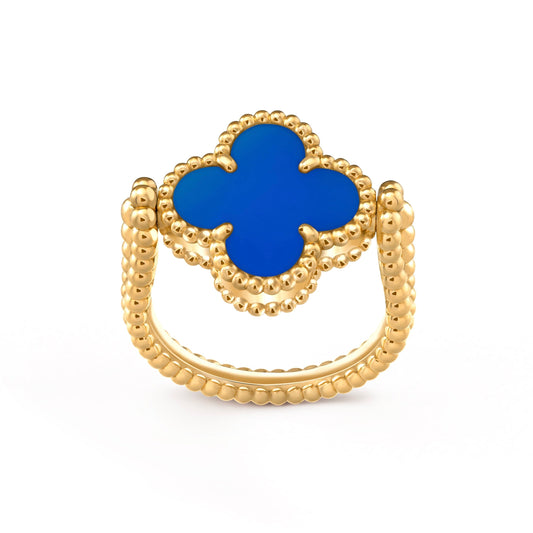 [Kincade Jewelrys]CLOVER RIVERSIBLE BLUE AGATE RING