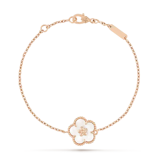 [Kincade Jewelrys]LUCKY WHITE MOP PLUM BLOSSOM  BRACELET