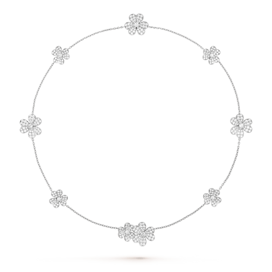 [Kincade Jewelrys]FRIVOLE SILVER 9 FLOWERS NECKLACE